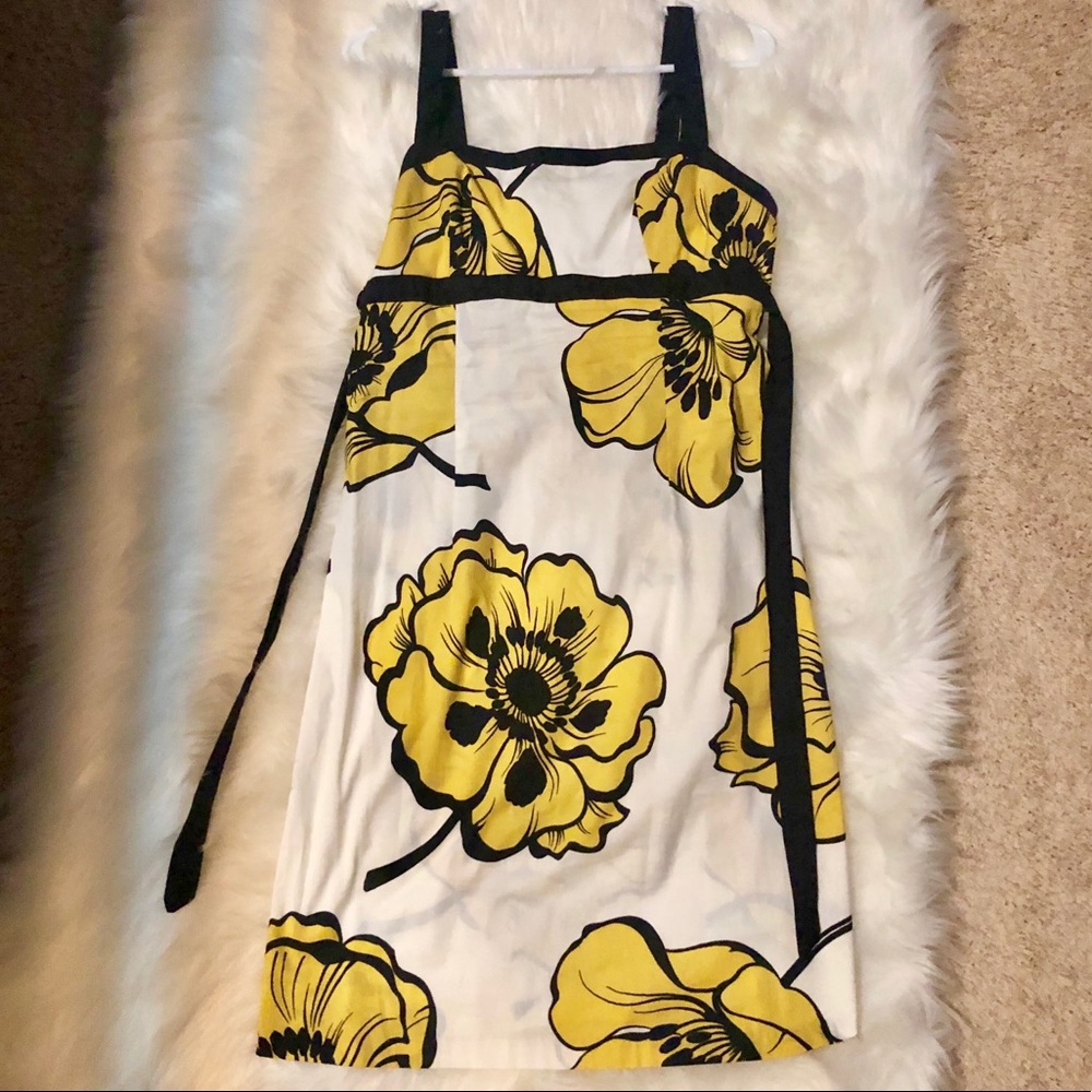 Summer White/Yellow Floral Dress